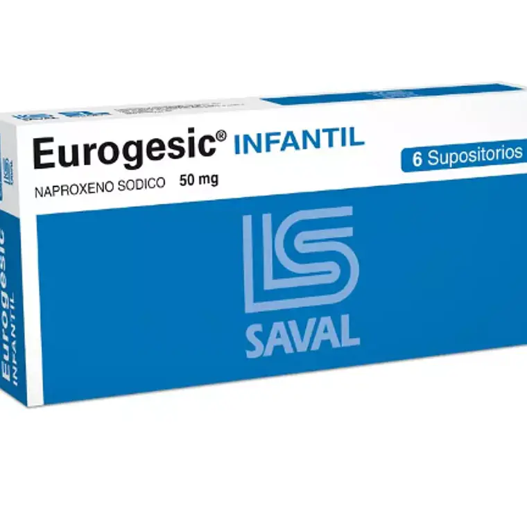 Eurogesic infantil Naproxeno 50 mg 6 Supositorios. 1