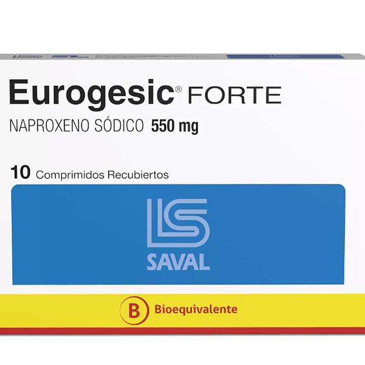 Eurogesic Forte (B) Naproxeno 550 mg 10 Comprimidos. 1