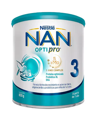 Nan 3 Optipro Mh-O Pvo por 800  gramos