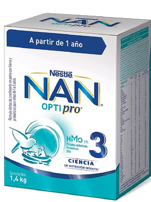 Nan 3 Optipro Hmo If Bib por 1400  gramos