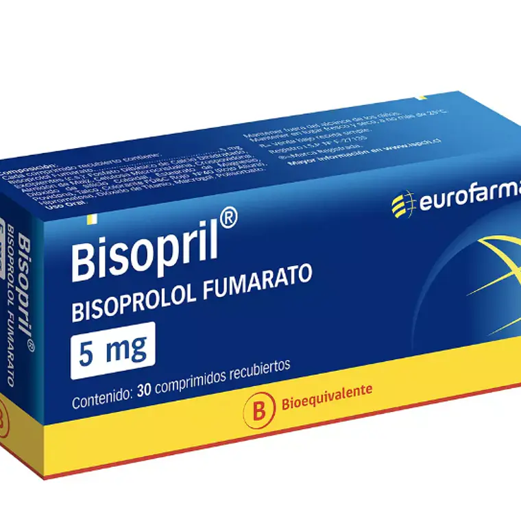 Bisopril (B) Bisopropol 5 mg 30 Comprimidos recubiertos. 1