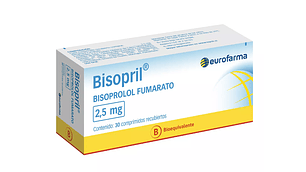 Bisopril (B) Bisoprolol 2,5 mg 30 Comprimidos.