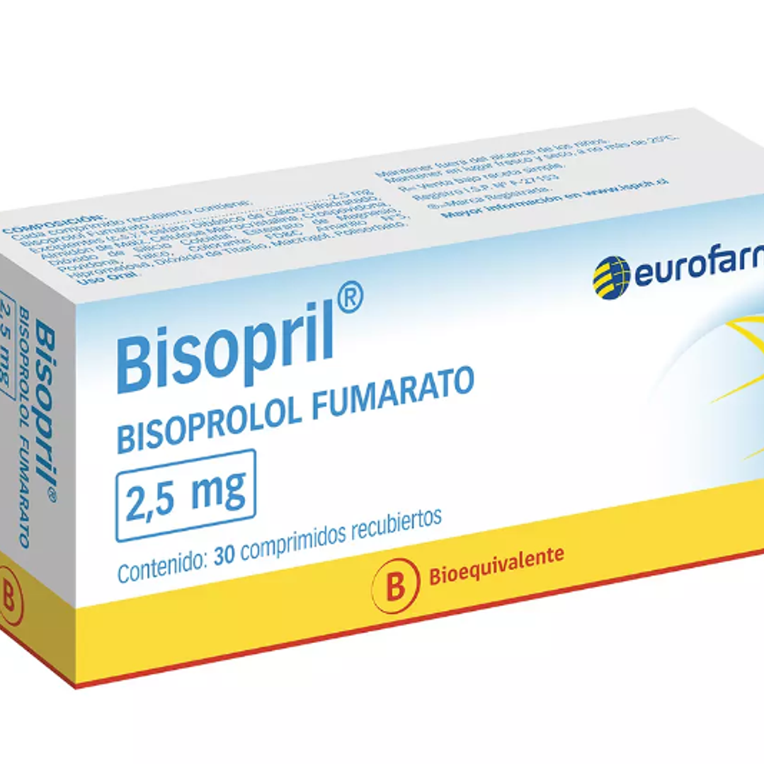 Bisopril (B) Bisoprolol 2,5 mg 30 Comprimidos. 1