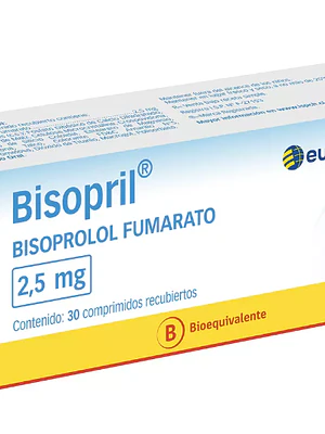 Bisopril (B) Bisoprolol 2,5 mg 30 Comprimidos recubiertos.