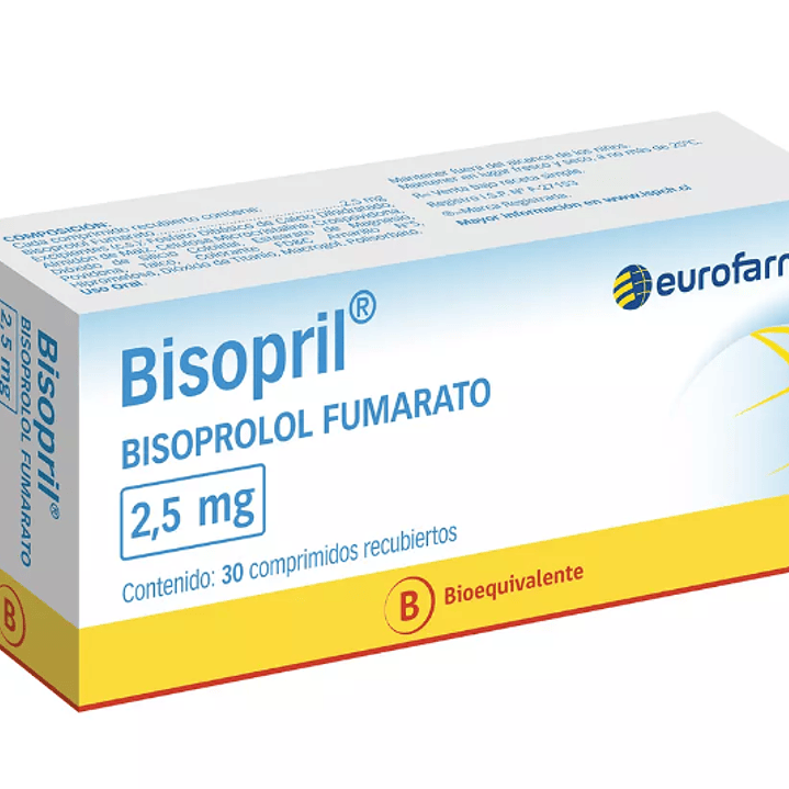 Bisopril (B) Bisoprolol 2,5 mg 30 Comprimidos. 1