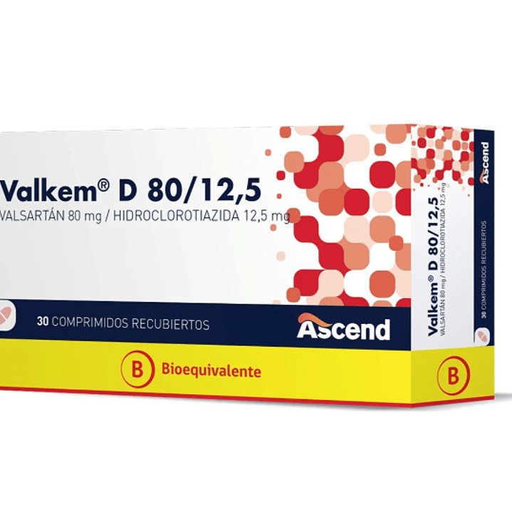 Valkem D (B)  80/12,5 mg 30 Comprimidos. 1