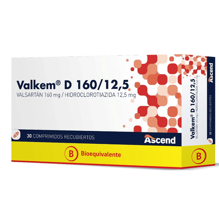 Valkem D (B) 160/12,5 mg 30 Comprimidos. 1