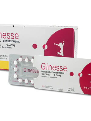 Ginesse (B) Etinilestradiol, Gestodeno 21 Comprimidos recubiertos.
