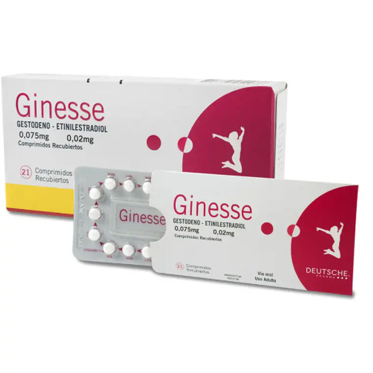 Ginesse (B) Etinilestradiol, Gestodeno 21 Comprimidos recubiertos. 1