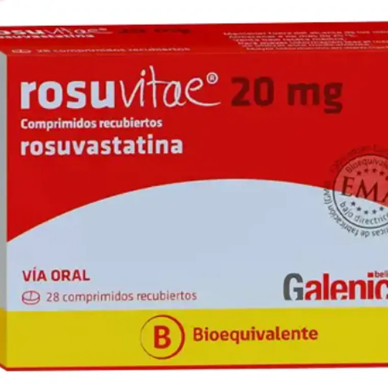 Rosuvitae (B) Rosuvastatina 20 mg 28 Comprimidos recubiertos. 1