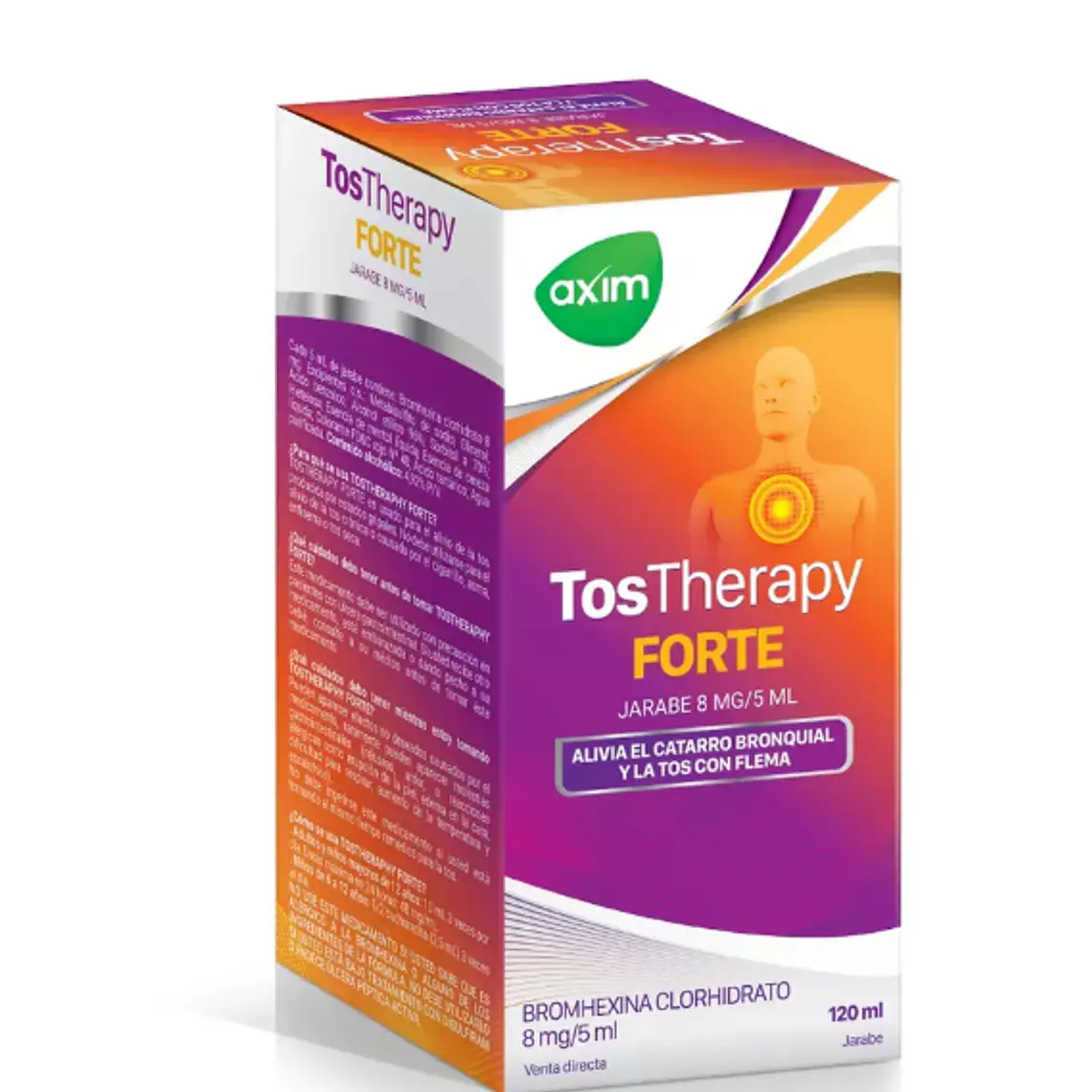 TosTherapy Forte Bromhexina 8 mg/ 5 ml Jarabe 120 ml. 1