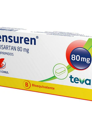 Tensuren (B) Telmisartán 80 mg 30 Comprimidos.