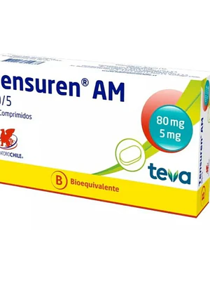 Tensuren AM (B) Telmisartán, Amlodipino 80/5 mg 30 Comprimidos.