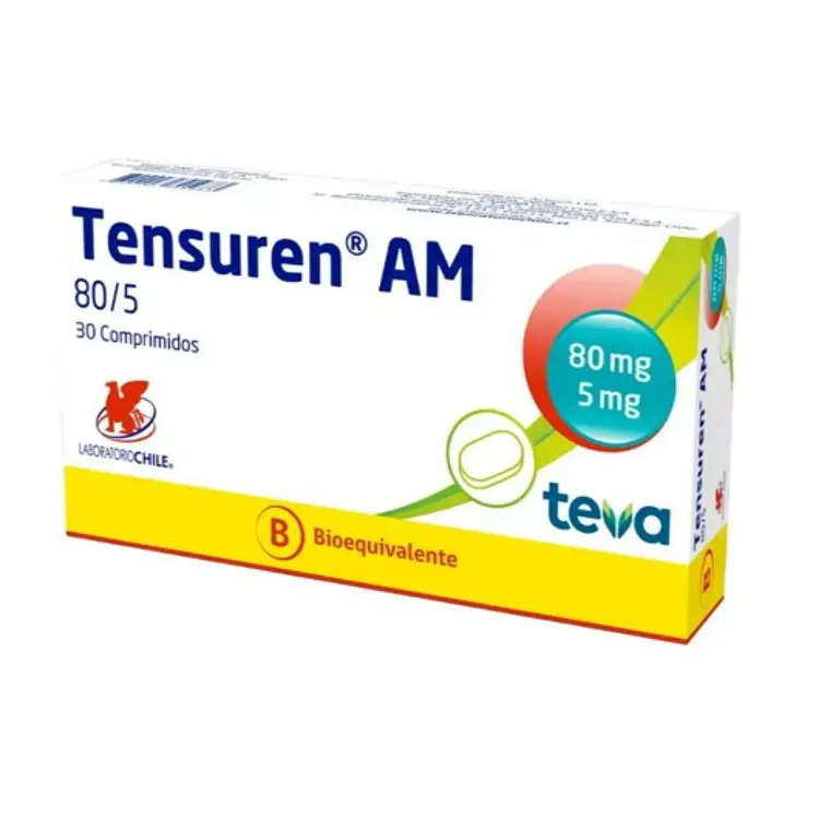 Tensuren AM (B) Telmisartán, Amlodipino 80/5 mg 30 Comprimidos. 1