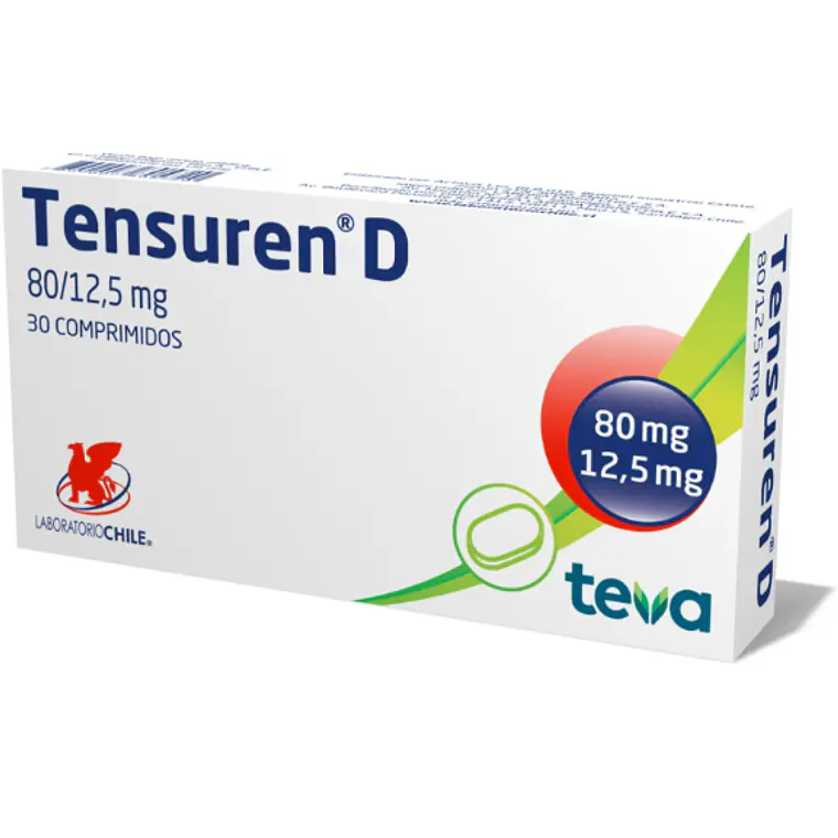 Tensuren D 40/12,5 mg Telmisartán, Hidroclorotiazida 30 Comprimidos. 1