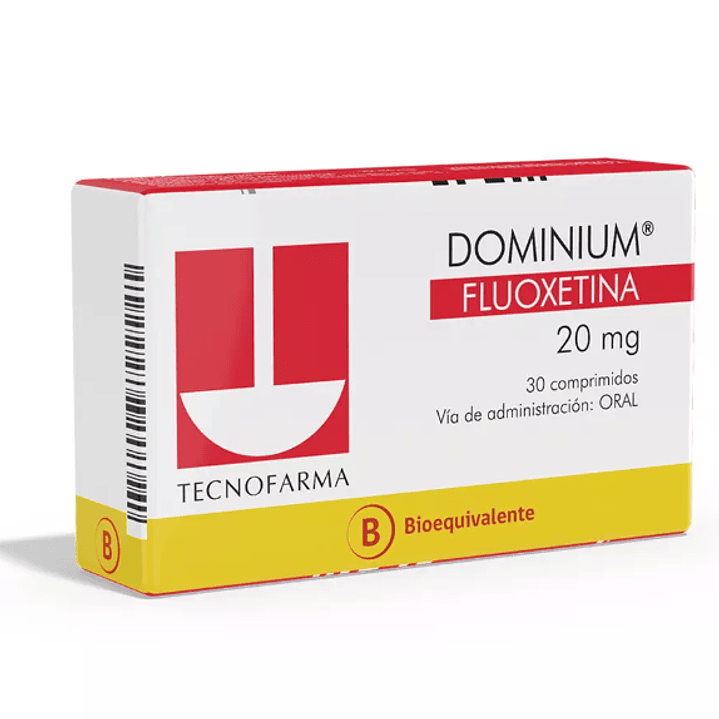 Dominium (B) Fluoxetina 20 mg 30 Comprimidos. 1