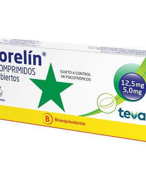 Morelín (B) Amitriptilina, Clordiazepóxido 30 Comprimidos. Medicamento controlado, venta presencial
