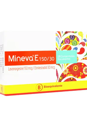 Mineva E 150/30(B) Levogestrel, Etinilestradiol 28 Comprimidos.