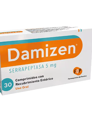 Damizen Serrapeptasa 5 mg 30 Comprimidos recubiertos.