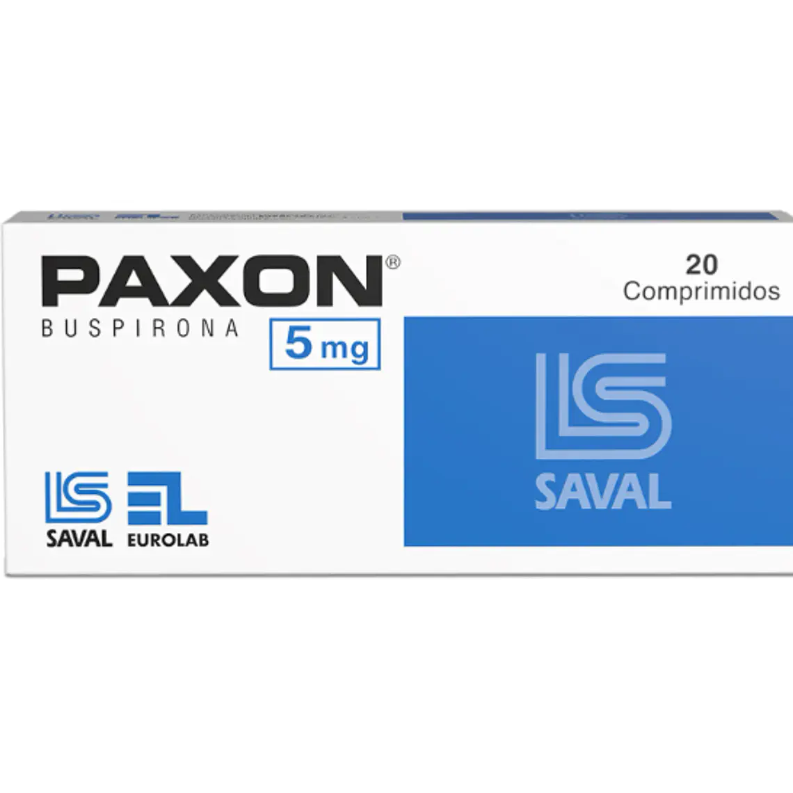 Paxon Buspirona 5 mg 20 Comprimidos. 1