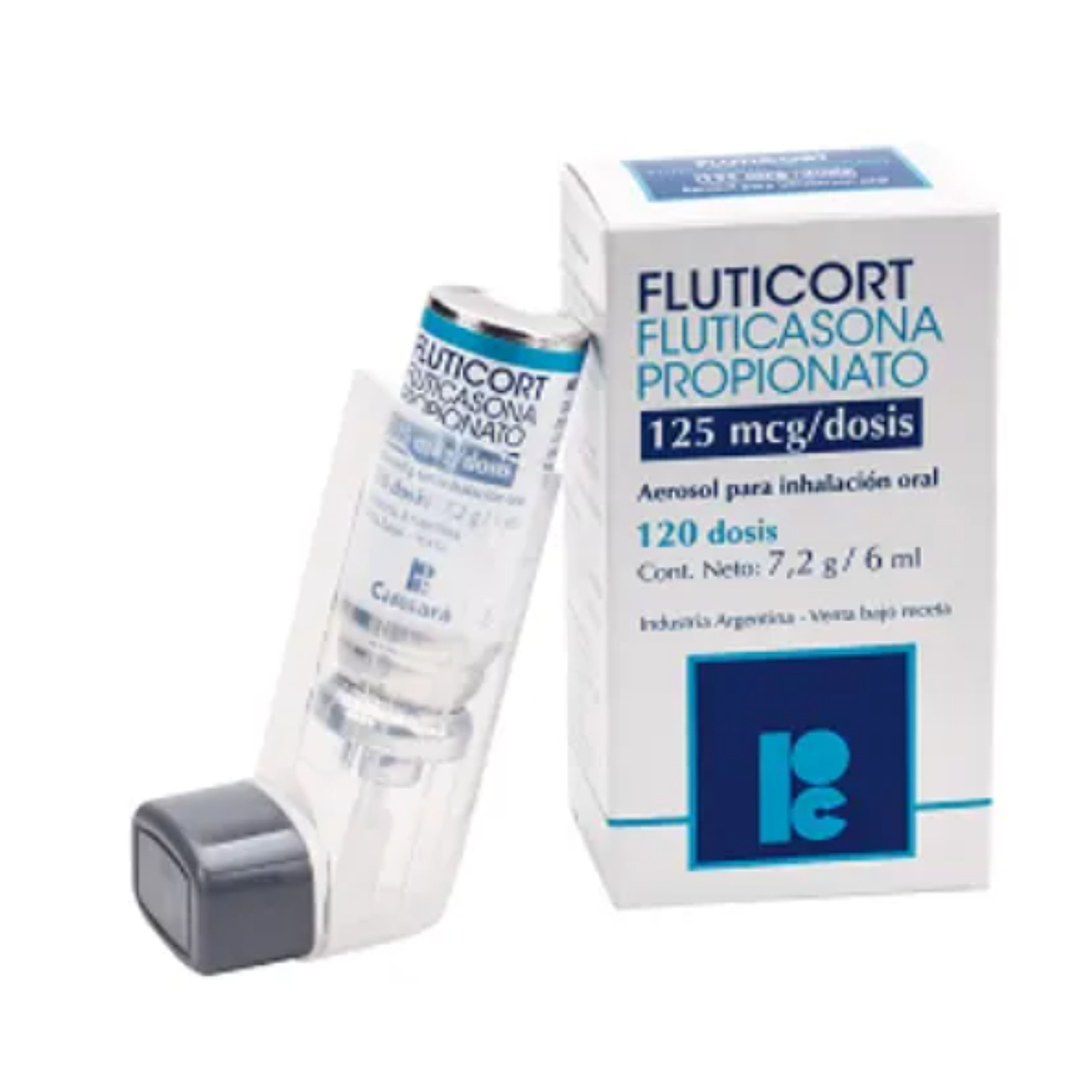 Fluticort Fluticasona 125 mcg Inhalador 120 Dosis. 1