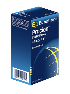 Proción Prednisona 20 mg / 5 ml Suspensión oral 60 ml.