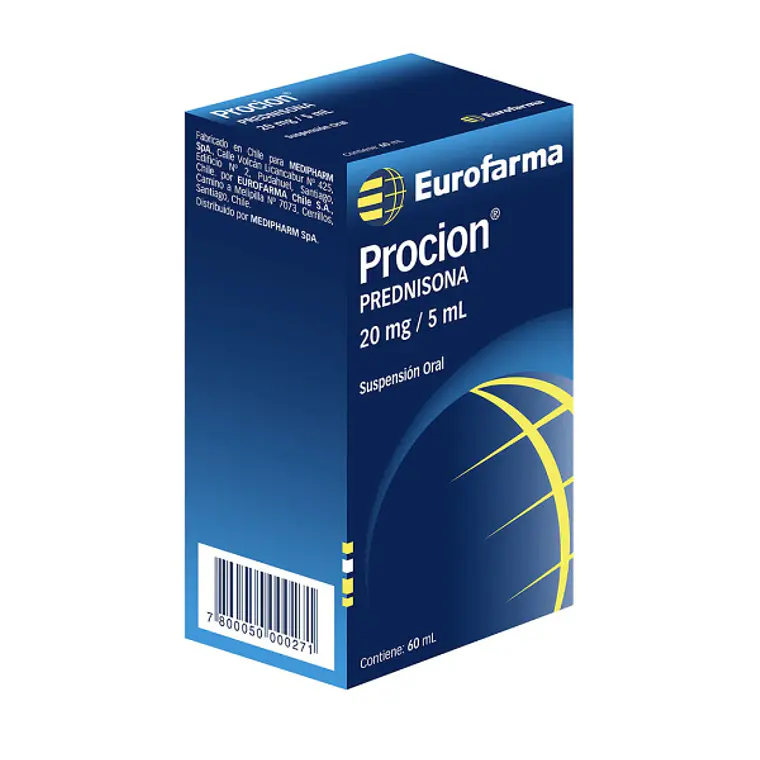 Proción Prednisona 20 mg / 5 ml Suspensión oral 60 ml. 1