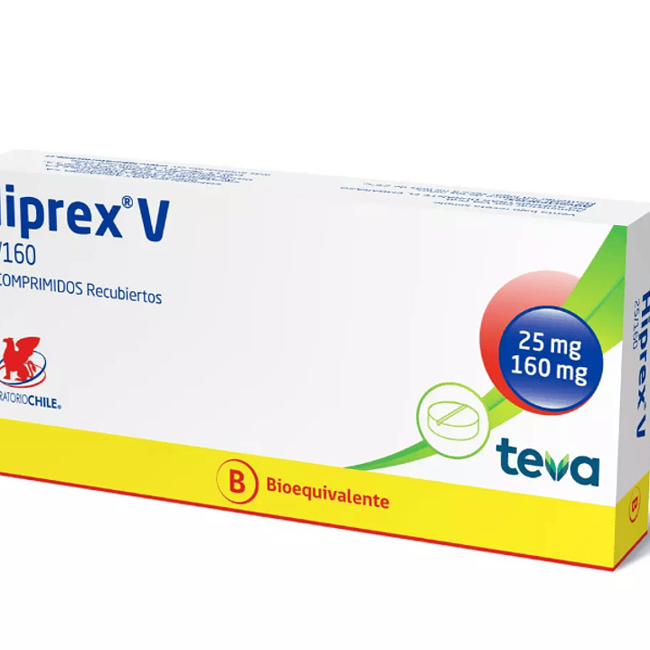 Hiprex V (B) Valsartán 25 / 160 mg 30 Comprimidos recubiertos. 1