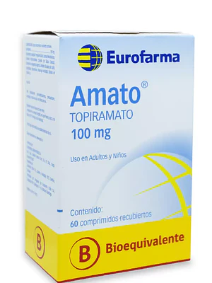 Amato (B) Topiramato 100 mg 60 Comprimidos.