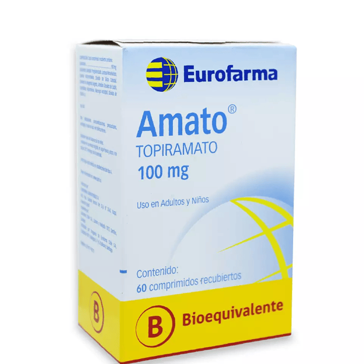 Amato (B) Topiramato 100 mg 60 Comprimidos, 1