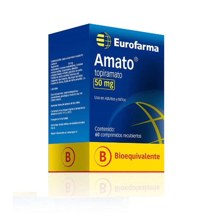 Amato (B) Topiramato 50 mg 60 Comprimidos. 1