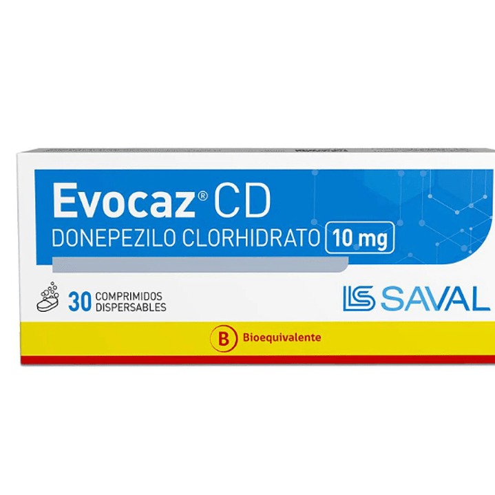 Evocaz CD (B) Donepezilo 10 mg 30 Comprimidos dispersables. 1