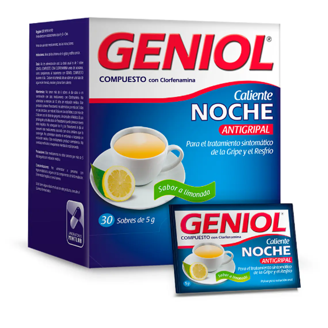 Geniol Caliente noche 30 sobres. 1