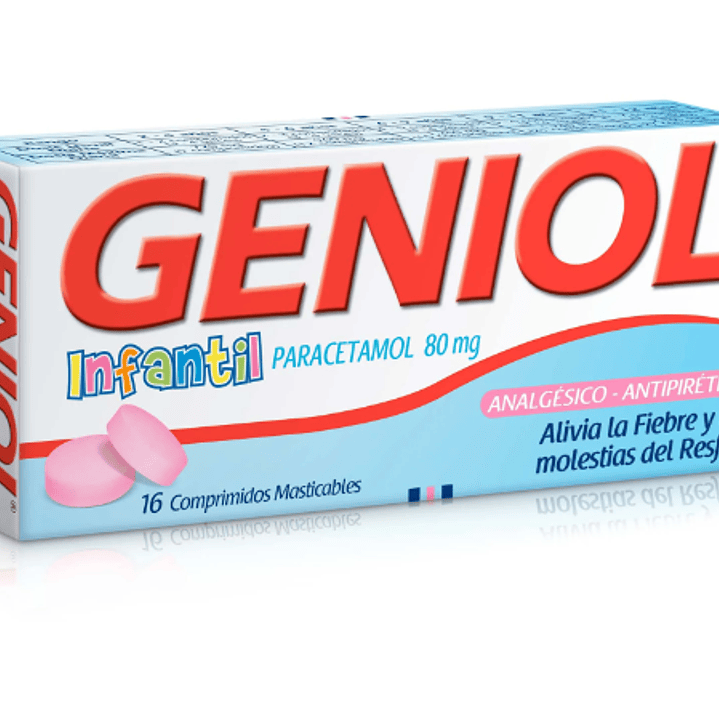 Geniol Infantil Paracetamol 80 mg 16 Comprimidos masticables. 1