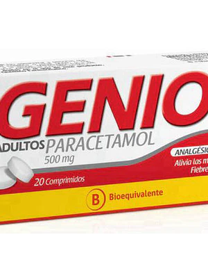 Geniol Adultos (B) Paracetamol 500 mg 20 Comprimidos.