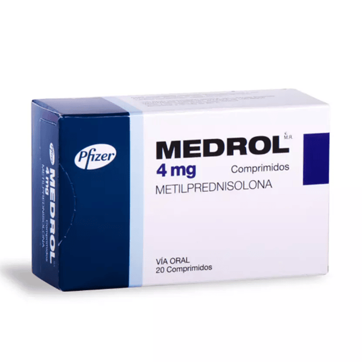 Medrol Metilprednisolona 4 mg 20 Comprimidos. 1