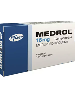 Medrol Metilprednisona 16 mg 14 Comprimidos.