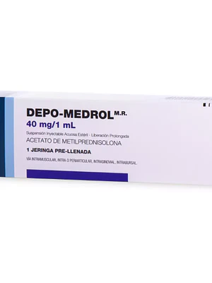 Depo-Medrol Acetato de Metilprednisona 40 mg 1 Jeringa prellenada.