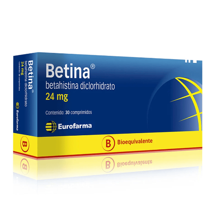 Betina (B) Betahistina 24 mg 30 Comprimidos. 1