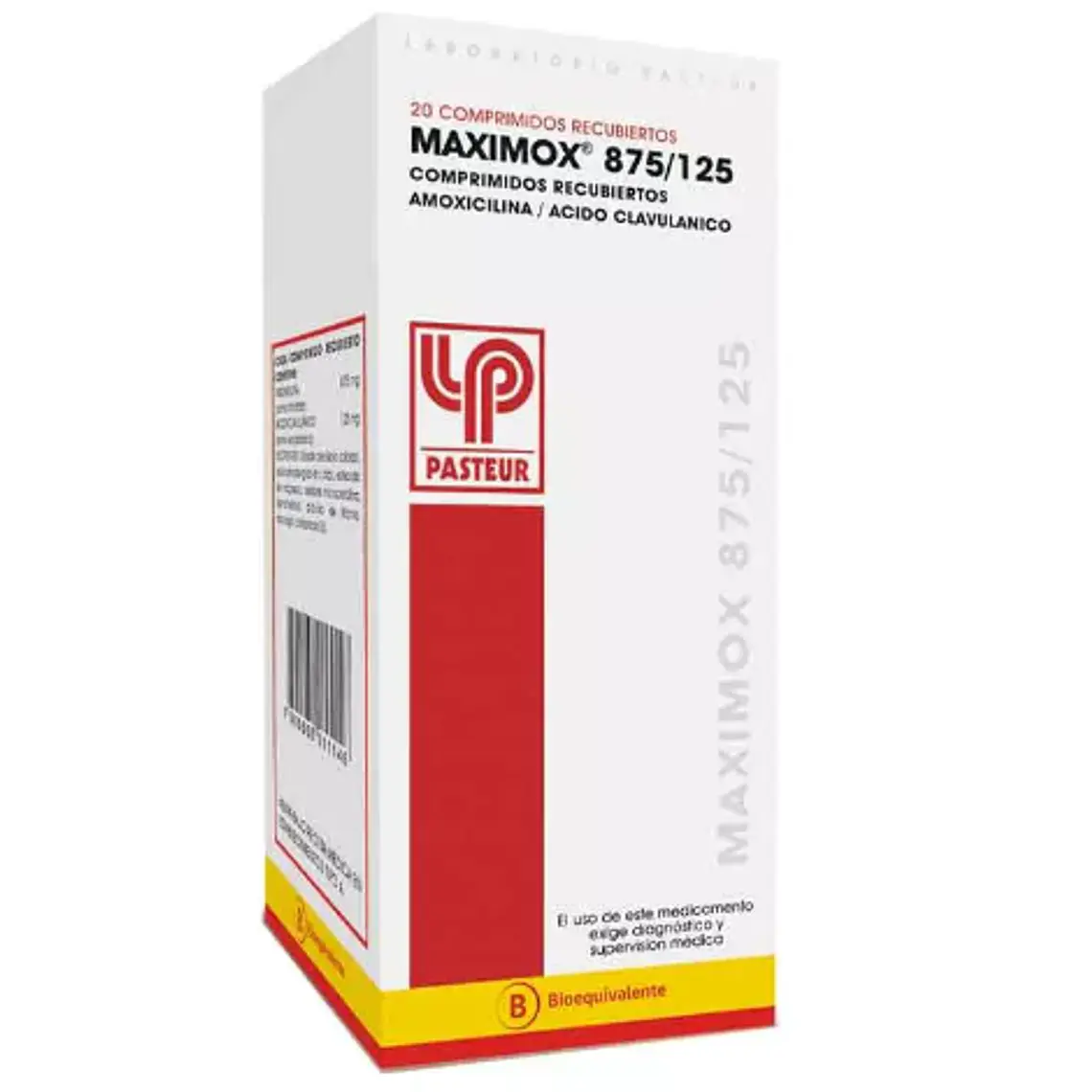 Maximox (B) 875/125 mg 20 Comprimidos recubiertos. 1