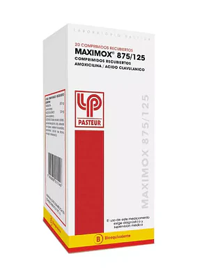 Maximox (B) 875/125 mg 20 Comprimidos recubiertos.