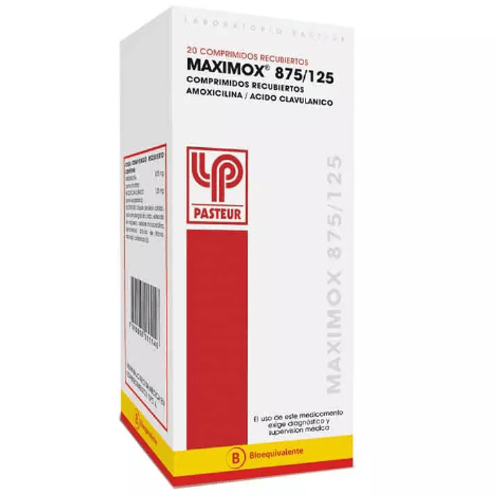 Maximox (B) 875/125 mg 20 Comprimidos recubiertos. 1
