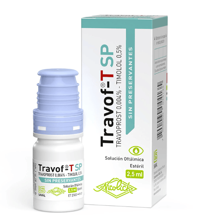 Travof-T SP Travoprost / Timolol Solución oftálmica 2,5 ml. 1