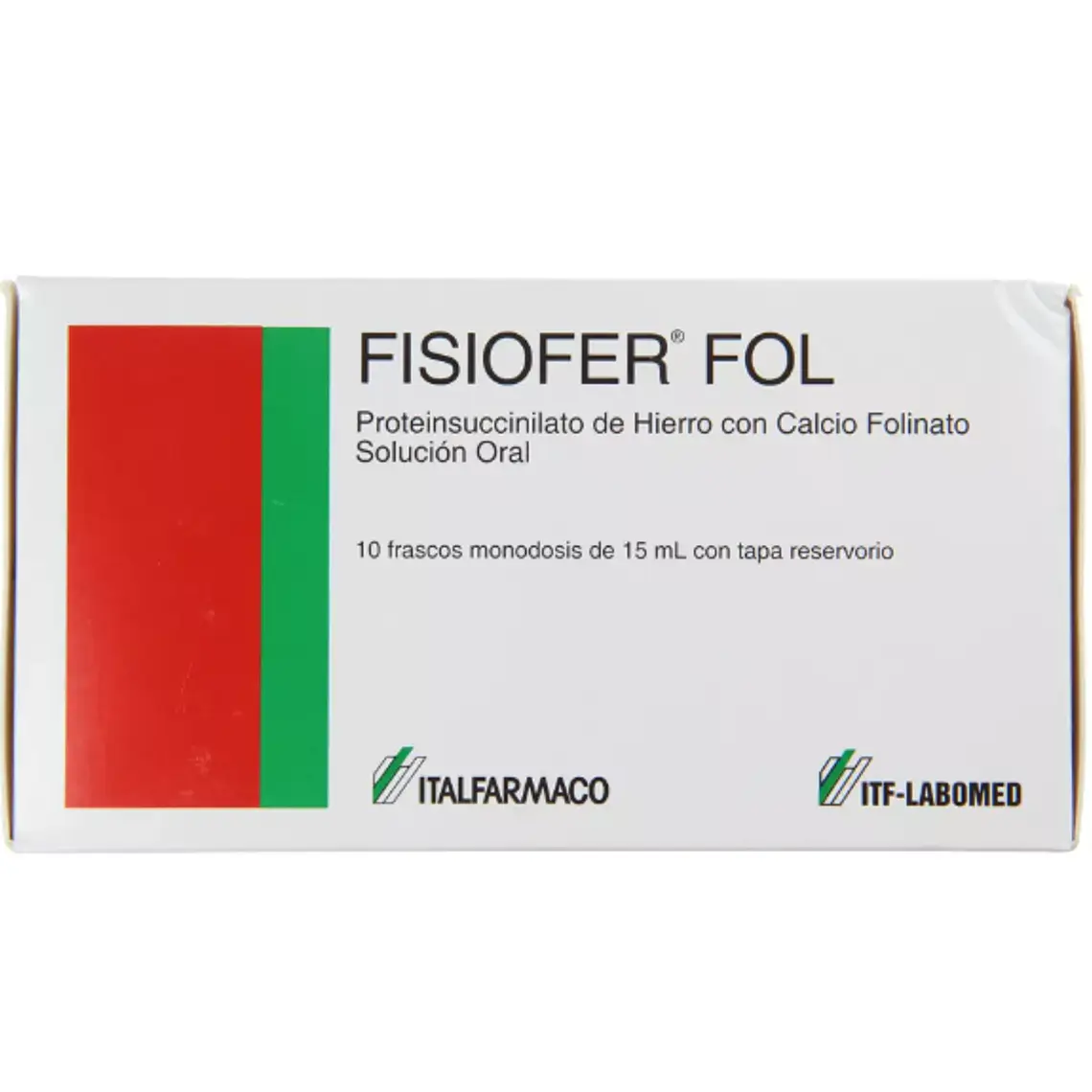 Fisiofer Fol Folinato Cálcico, Proteinsuccinilato de hierro 10 Frascos. 1