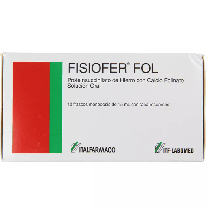 Fisiofer Fol Folinato cálcico / Proteinsuccinilato de hierro 10 Frascos 1