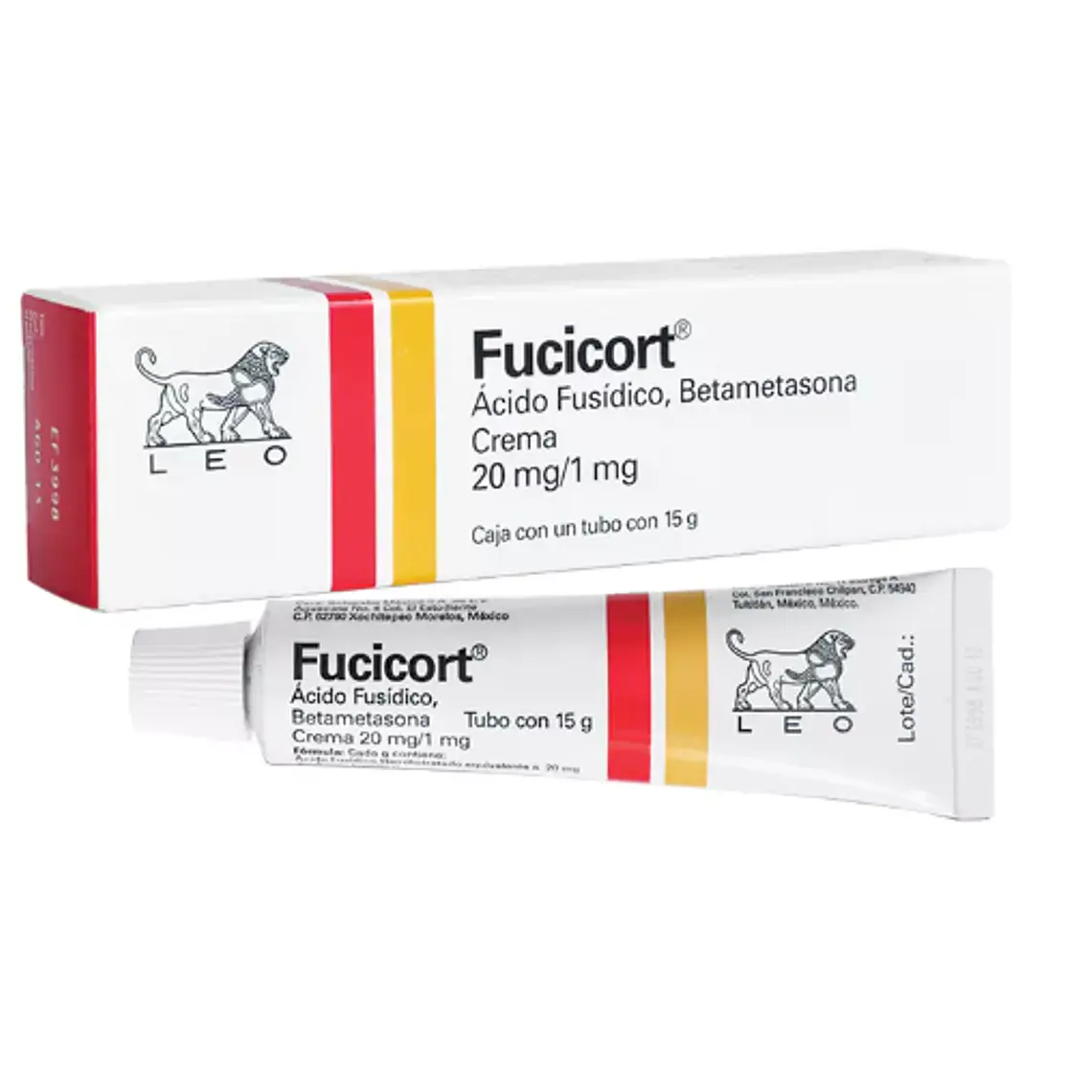 Fucicort  Ácido fusídico, Betametasona 20/1 mg Crema 15 g. 1
