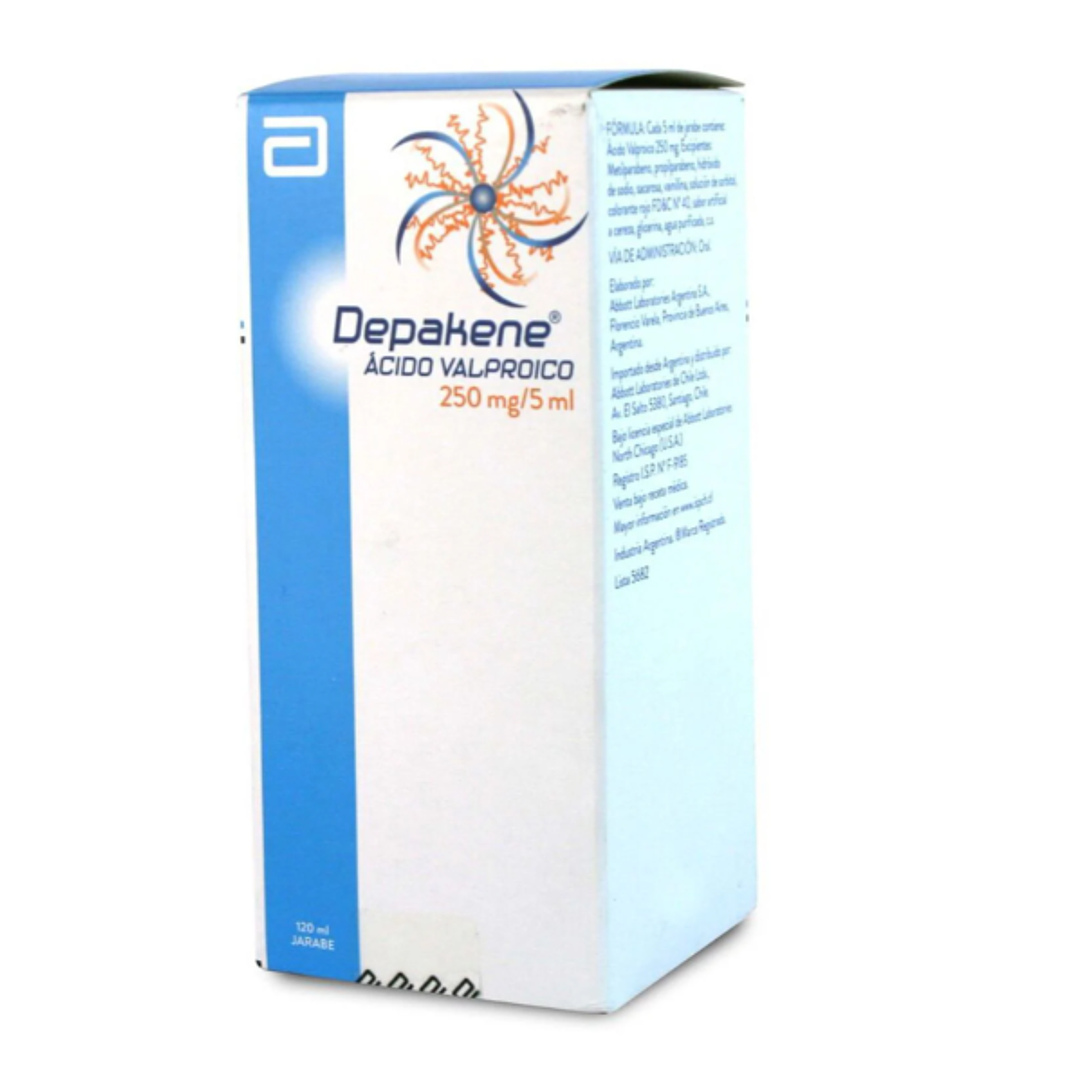 Depakene Ácido valproico 250 mg / 5 ml Jarabe 120 ml. 1