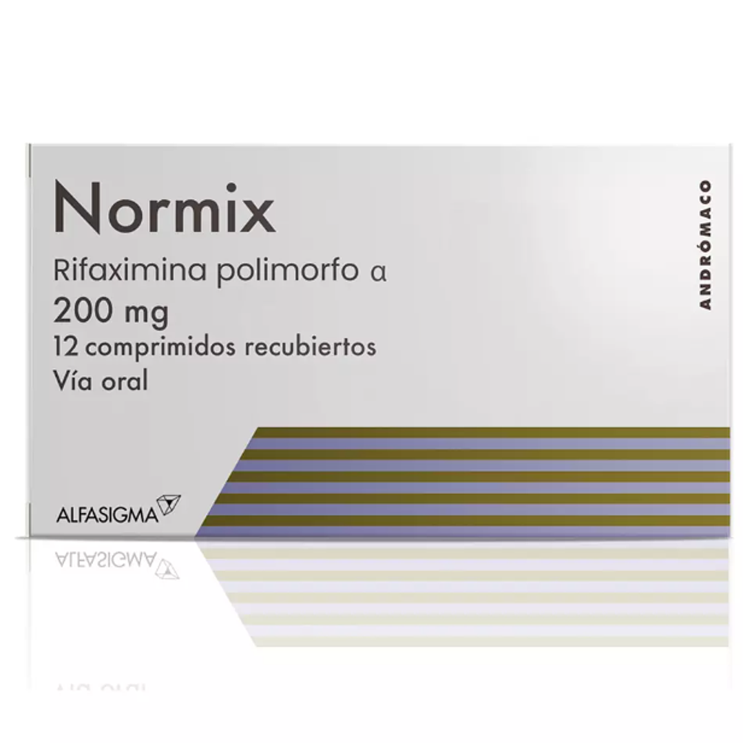 Normix Rifaximina 200 mg 12 Comprimidos recubiertos. 1