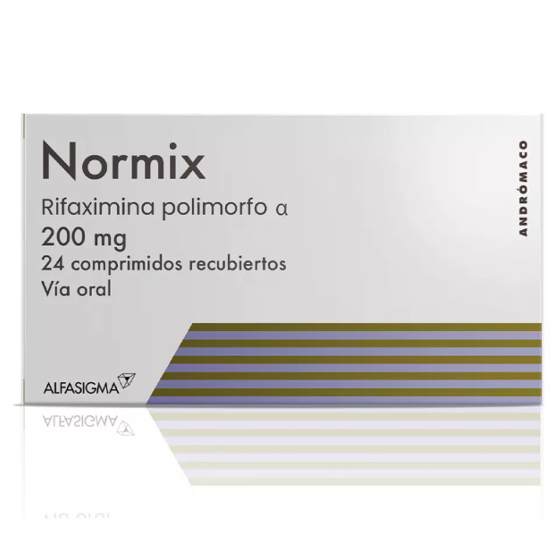 Normix Rifaximina 200 mg 24 Comprimidos recubiertos. 1
