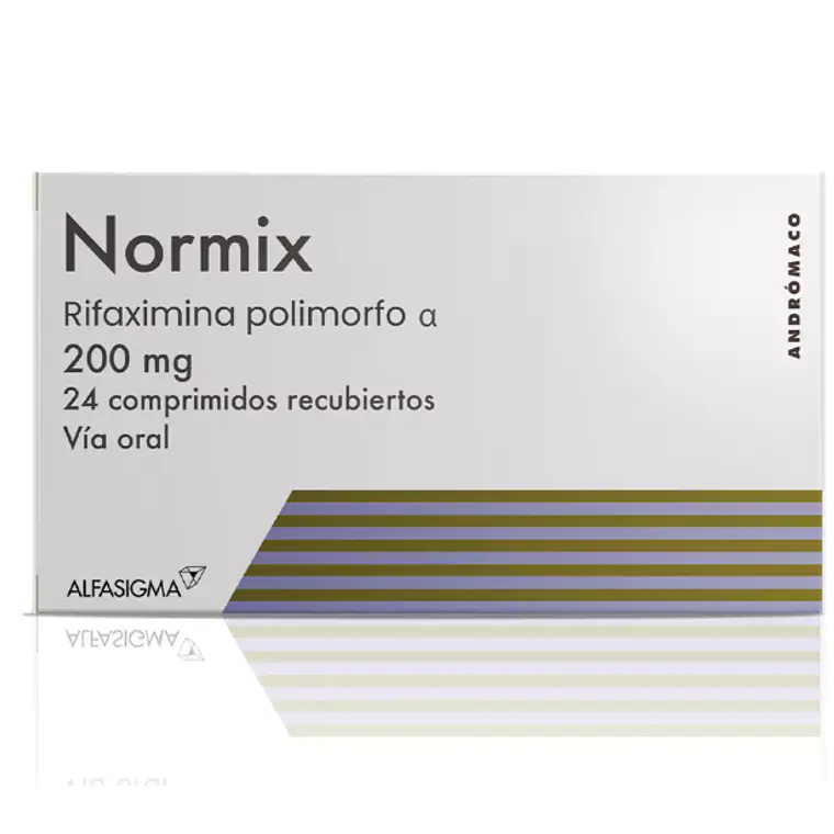 Normix Rifaximina 200 mg 24 Comprimidos recubiertos. 1